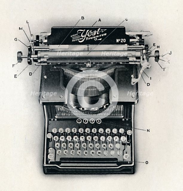 'Light Running Yost Typewriter', 1916. Artist: Unknown.