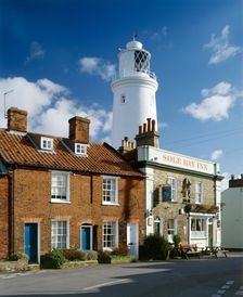 Lighthouse and Sole Bay Inn, Southwold, Suffolk, 2010. Artist: John Critchley