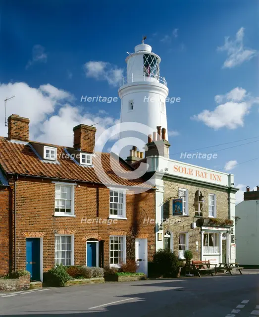 Lighthouse and Sole Bay Inn, Southwold, Suffolk, 2010. Artist: John Critchley.