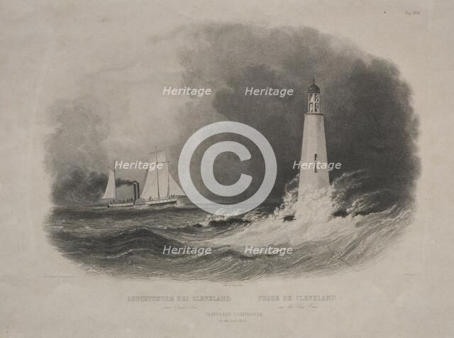 Lighthouse in Cleveland, Ohio, on Lake Erie. Creator: Pierre Eugène I Aubert (French, 1789-1847).