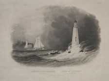 Lighthouse in Cleveland, Ohio, on Lake Erie. Creator: Pierre Eugène I Aubert (French, 1789-1847)