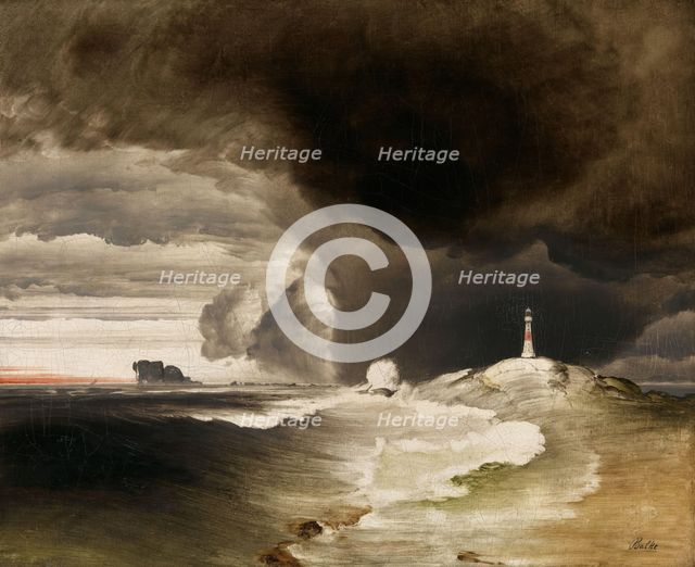 Lighthouse on the Norwegian Coast, 1850-1860. Creator: Peder Balke.