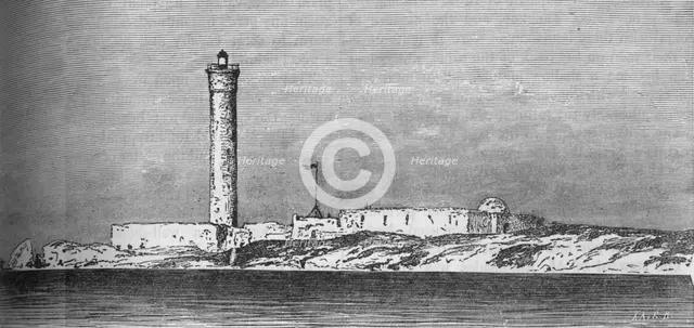 'Lighthouse on the Paros Island, Alexandria', c1882. Artist: Unknown.