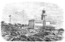 Lighthouse on Kennery Island, near Bombay, 1868. Creator: Unknown