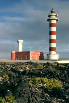 Lighthouse, Punta de la Ballena, Fuerteventura, Canary Islands. Creator: Peter Thompson