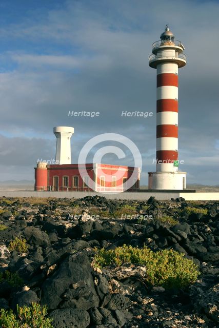 Lighthouse, Punta de la Ballena, Fuerteventura, Canary Islands. Creator: Peter Thompson.