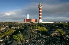 Lighthouse, Punta de la Ballena, Fuerteventura, Canary Islands. Creator: Peter Thompson