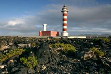 Lighthouse, Punta de la Ballena, Fuerteventura, Canary Islands. Creator: Peter Thompson