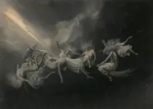 Lightning Struck a Flock of Witches, mid-late 19th century. Creator: William Holbrook Beard
