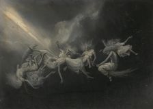 Lightning Struck a Flock of Witches, mid-late 19th century. Creator: William Holbrook Beard