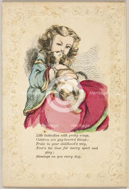 Like Butterflies with Pretty Wings (valentine), 1860/69. Creator: Unknown.