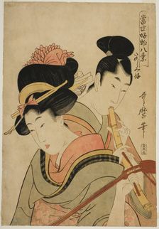 Likes Enjoying Herself (Tanoshimizuki), from the series "Eight Views of Favorite..., c. 1801/02. Creator: Kitagawa Utamaro