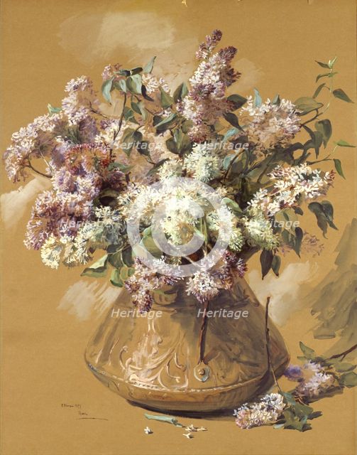 Lilacs, 1891. Creator: Elizabeth Nourse.