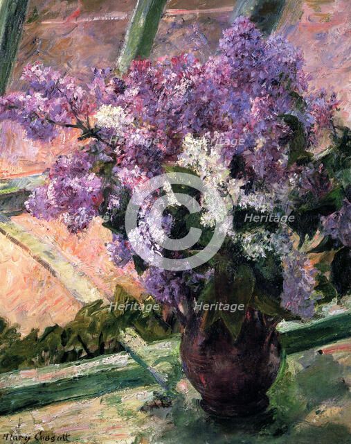 'Lilacs in a Window', c1880.  Artist: Mary Cassatt
