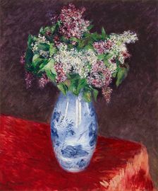 Lilacs in a vase, 1883. Creator: Caillebotte, Gustave (1848-1894)
