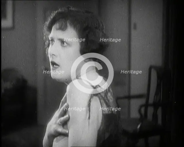 Lilian Hall-Davis Acting in a Scene, 1920s. Creator: British Pathe Ltd.