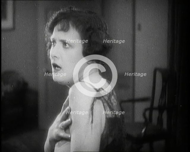 Lilian Hall-Davis Acting in a Scene, 1920s. Creator: British Pathe Ltd.