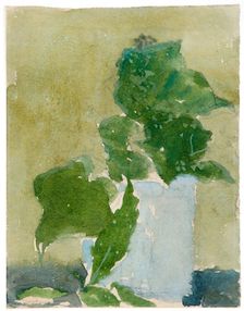 Lilies of the valley in jug 1896-1939. Creator: Gwendolen Mary John