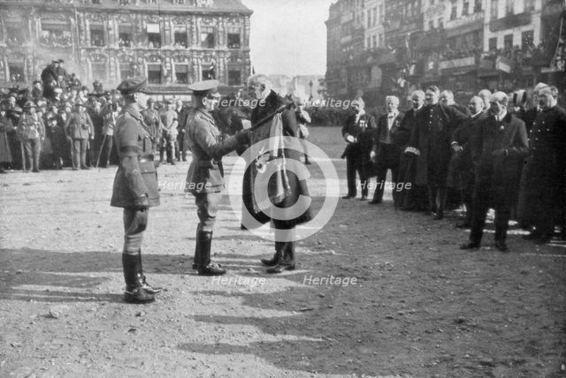 Lille being liberated by the British 5th Army, France, 17 October 1918. Artist: Unknown