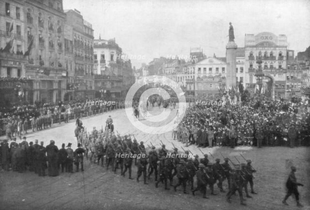 Lille being liberated by the British 5th Army, France, 17 October 1918. Artist: Unknown