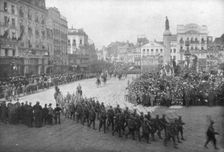 Lille being liberated by the British 5th Army, France, 17 October 1918
