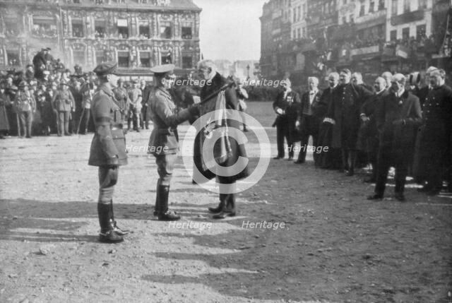 Lille being liberated by the British 5th Army, France, 17 October 1918. Artist: Unknown
