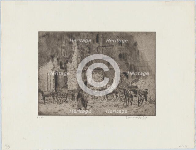 Lille: Ruine, 1916. Creator: Ernst Oppler.