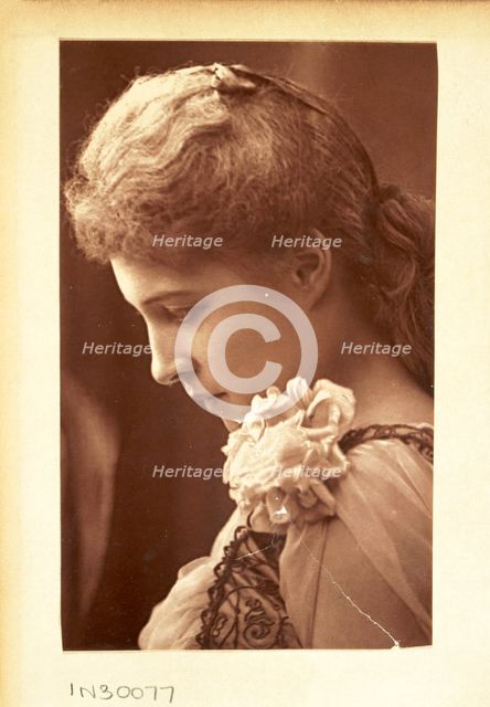 Lillie Langtry in 'Peril', c1885. Creator: Unknown.