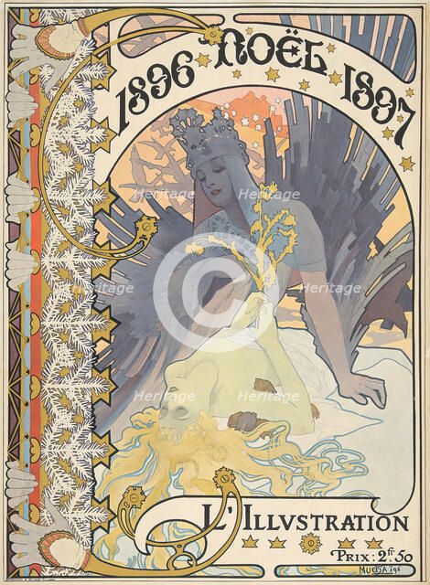 L'Illustration: 1896 Noël 1897, 1896. Creator: Mucha, Alfons Marie (1860-1939).