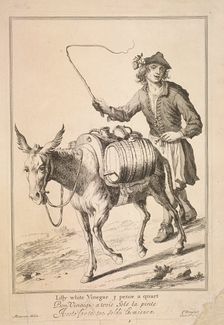Lilly white Vinegar 3 pence a quart Cries of London, (1688?). Artist: Anon