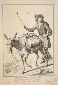 Lilly white Vinegar 3 pence a quart Cries of London, (1688?). Artist: Anon