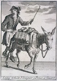 Lilly White Vinegar 3 Pence a Quart Cries of London, (c1688?). Artist: Anon