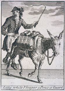 Lilly White Vinegar 3 Pence a Quart Cries of London, (c1688?). Artist: Anon