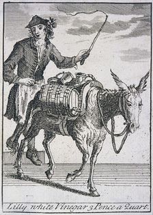 Lilly White Vinegar 3 Pence a Quart Cries of London, (c1688?). Artist: Anon