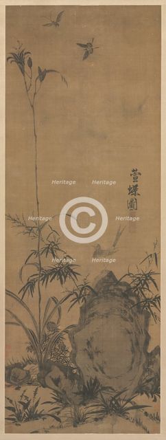 Lily and Butterflies, 1300s. Creator: Liu Shanshou (Chinese, active 1300s).