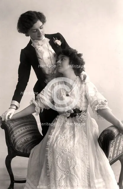 Lily Elsie (1886-1962) and Adrienne Augarde (1882-1913), English actresses, 1907.Artist: Foulsham and Banfield
