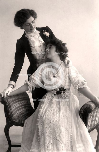 Lily Elsie (1886-1962) and Adrienne Augarde (1882-1913), English actresses, 1907.Artist: Foulsham and Banfield