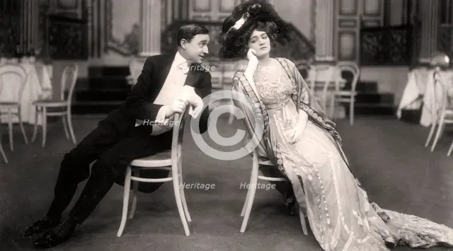Lily Elsie and Joseph Coyne in The Merry Widow, 1907.Artist: Foulsham and Banfield