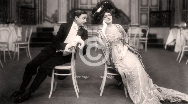 Lily Elsie and Joseph Coyne in The Merry Widow, 1907.Artist: Foulsham and Banfield