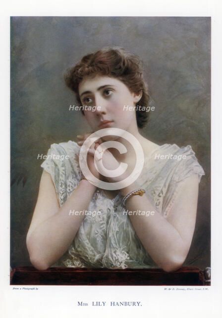 Lily Hanbury, English stage actress, 1901.Artist: W&D Downey