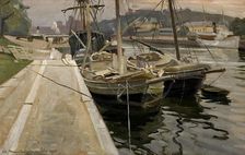 Lime boats, 1908. Creator: Alarik Munsterhjelm