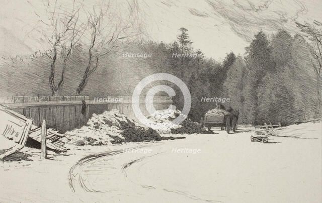 Lime Burning, 1919. Creator: Bolton Coit Brown.
