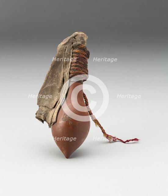 Lime Container with Snake Skin Wrapping, A.D. 1000/1470. Creator: Unknown.