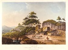 Lime Kilns. A View at Clifton near Bristol, Gloucestershire 1798. Artist: John Hassell