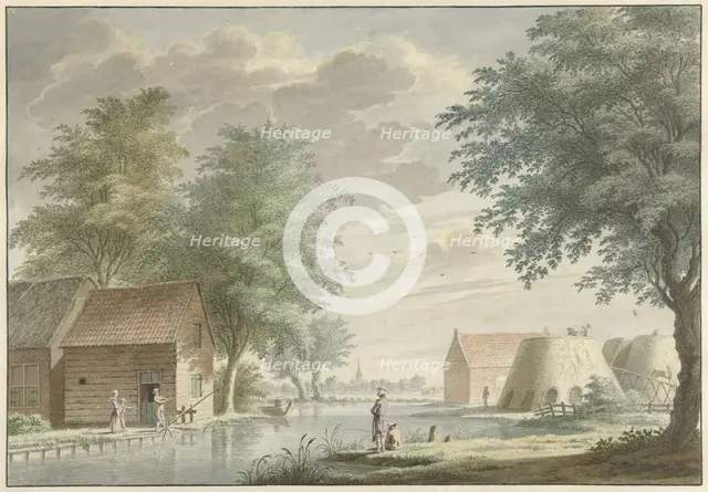 Lime kilns at Hillegom, 1765. Creator: Gerard van Rossum.
