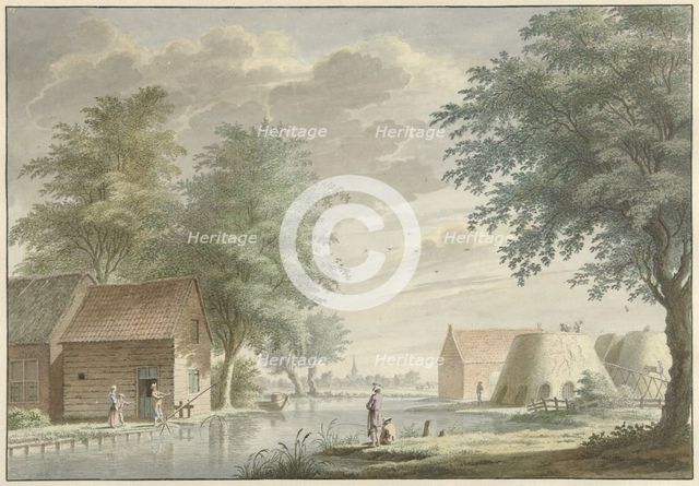 Lime kilns at Hillegom, 1765. Creator: Gerard van Rossum.