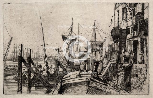 Limehouse, 1859. Creator: James McNeill Whistler (American, 1834-1903).
