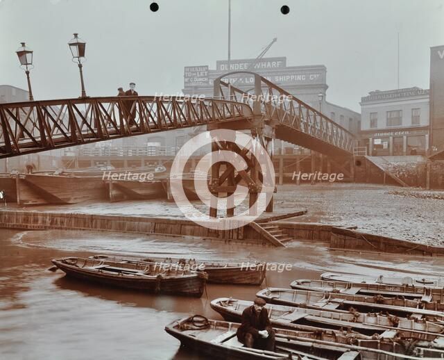 Limehouse Pier, Poplar, London, 1908. Artist: Unknown.