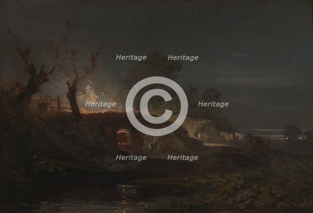 Limekiln at Coalbrookdale, ca. 1797. Creator: JMW Turner.