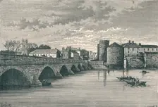 Limerick - Thomond Bridge and King John's Castle, 1896